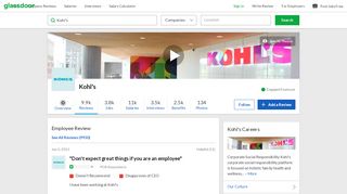 
                            9. Kohl's - Don't expect great things if you are an employee | Glassdoor