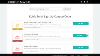 
                            6. Kohls Email Sign Up Coupon Code - couponapt.com