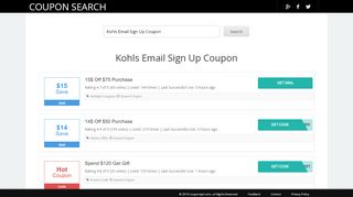 
                            5. Kohls Email Sign Up Coupon - couponapt.com