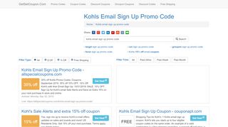 
                            7. Kohls Email Sign Up Promo Code - getsetcoupon.com