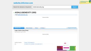 
                            6. kohls.benevity.org at WI. Login | Kohl's Cares Portal - Website Informer