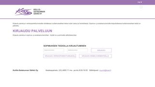 
                            8. Koillis-Satakunnan Sähkö Oy:n asiakaspalvelu