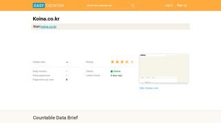 
                            6. Koina.co.kr: KOINA Corporation - easycounter.com