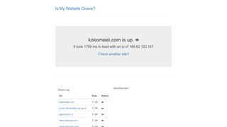 
                            7. kokomeet.com -Is My Website Online?