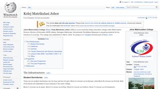 
                            2. Kolej Matrikulasi Johor - Wikipedia