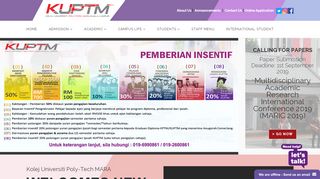 
                            7. Kolej Universiti Poly-Tech Mara - kuptm.edu.my