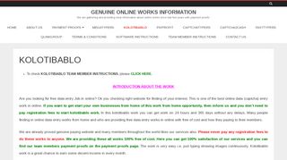 
                            8. KOLOTIBABLO – GENUINE ONLINE WORKS INFORMATION