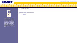 
                            1. Komatsu Extranet Login Page