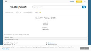 
                            1. KomMITT - Ratingen GmbH, Ratingen - Credit Report