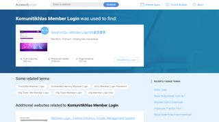 
                            2. Komunitikhlas Member Login at top.accessify.com