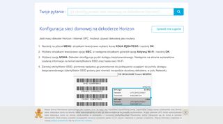 
                            7. Konfiguracja sieci domowej na dekoderze Horizon - UPC