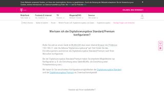 
                            1. Konfiguration Digitalisierungsbox | Telekom Hilfe