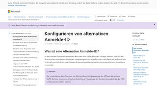 
                            3. Konfigurieren von alternativen Anmelde-ID | Microsoft Docs