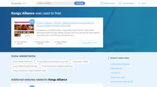 
                            5. Kongu Alliance at top.accessify.com