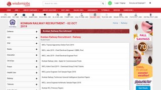 
                            6. Konkan Railway Recruitment - Wisdom Jobs