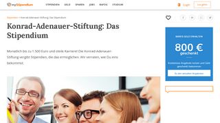 
                            5. Konrad-Adenauer-Stiftung: Das Stipendium | myStipendium