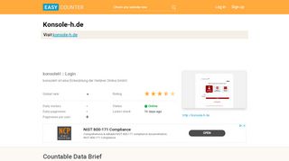 
                            7. Konsole-h.de: konsoleH :: Login - Easy Counter