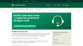 
                            4. Kontakt Jyske Bank Online - rådgivning alle ugens dage