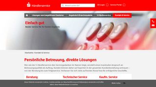 
                            3. Kontakt & Service - Sparkassen-Händlerservice