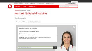 
                            2. Kontakt - Vodafone Kabel Deutschland Kundenportal