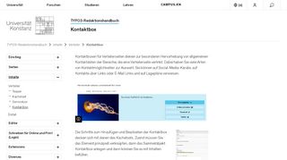 
                            7. Kontaktbox | Verteiler | Inhalte - Universität Konstanz