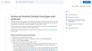 
                            4. Konten auf Android-Geräten hinzufügen oder entfernen - Android-Hilfe