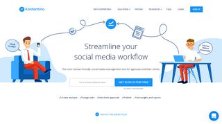 
                            9. Kontentino - Streamline your social media workflow