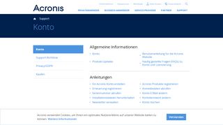 
                            1. Konto - Acronis