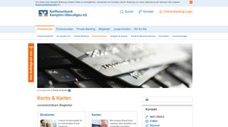 
                            9. Konto & Karten - Raiffeisenbank Kempten-Oberallgäu eG