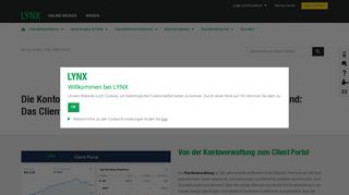 
                            2. Kontoverwaltung in neuem Gewand | Online-Broker LYNX