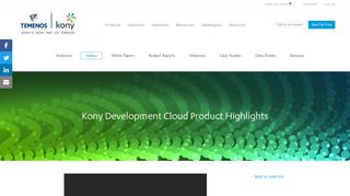 
                            4. Kony Development Cloud Product Highlights