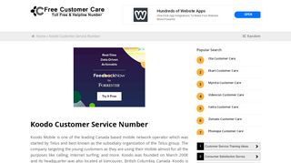 
                            6. Koodo Customer Service Number - Free Customer Care