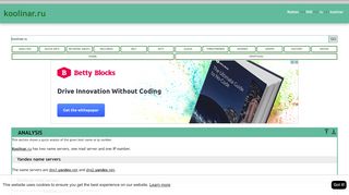 
                            1. Koolinar.ru has two name servers, one mail server and one ...