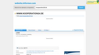 
                            4. kooperation24.de at Website Informer. LOGIN. Visit ...