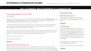 
                            2. Kopernikus-Gymnasium Wissen: Startseite