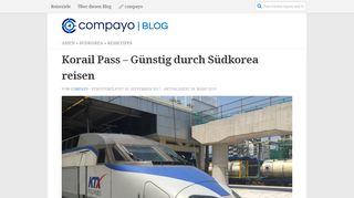 
                            4. Korail Pass – Günstig durch Südkorea reisen - compayo.de ...