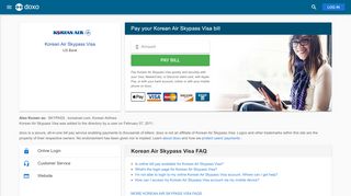 
                            1. Korean Air Skypass Visa | Pay Your Bill Online | doxo.com