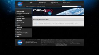 
                            7. KORUS-AQ Registration Help | KORUS-AQ - ESPO - NASA