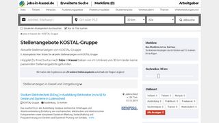 
                            8. KOSTAL-Gruppe Stellenanzeigen - freie Stellenangebote bei ...