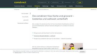 
                            1. Kostenlose girocard und Kredikarte zum Konto | comdirect.de