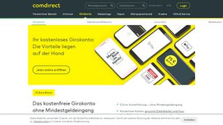 
                            8. Kostenloses Girokonto ohne Mindesteingang und ... - Comdirect