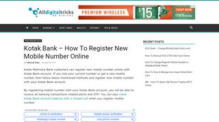 
                            9. Kotak Bank - How To Register New Mobile Number Online ...