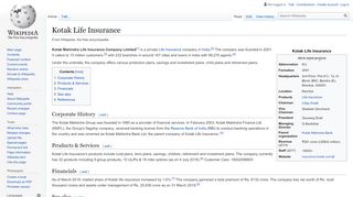 
                            9. Kotak Life Insurance - Wikipedia