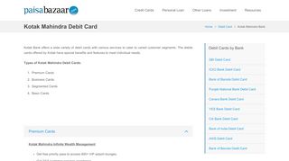 
                            9. Kotak Mahindra Debit Card : Apply for Best Debit …