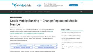 
                            3. Kotak Mobile Banking - Change Registered Mobile Number ...