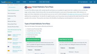 
                            7. Kotak Term Insurance | Kotak Term Plan Online