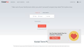 
                            2. Kotak Term Plan: Compare & Calculate Premium Online