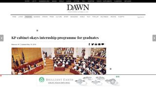 
                            8. KP cabinet okays internship programme for graduates - Dawn