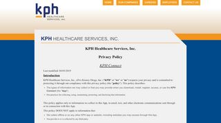 
                            4. KPH Connect App Privacy Policy | KPH Healthcare Services