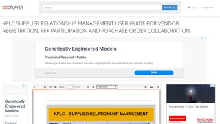 
                            2. KPLC SUPPLIER RELATIONSHIP MANAGEMENT USER GUIDE FOR ...